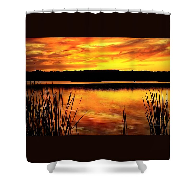 Sunset Shower Curtain featuring the photograph Glorious Sunset by Mary Walchuck