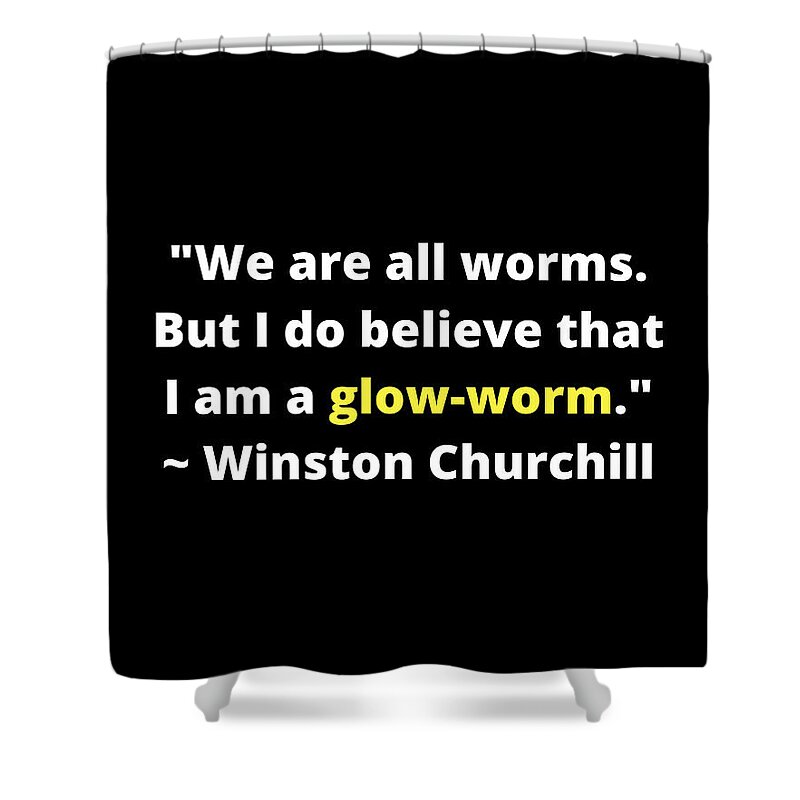 Winston Shower Curtain featuring the digital art Glow-Worm by Lee Darnell