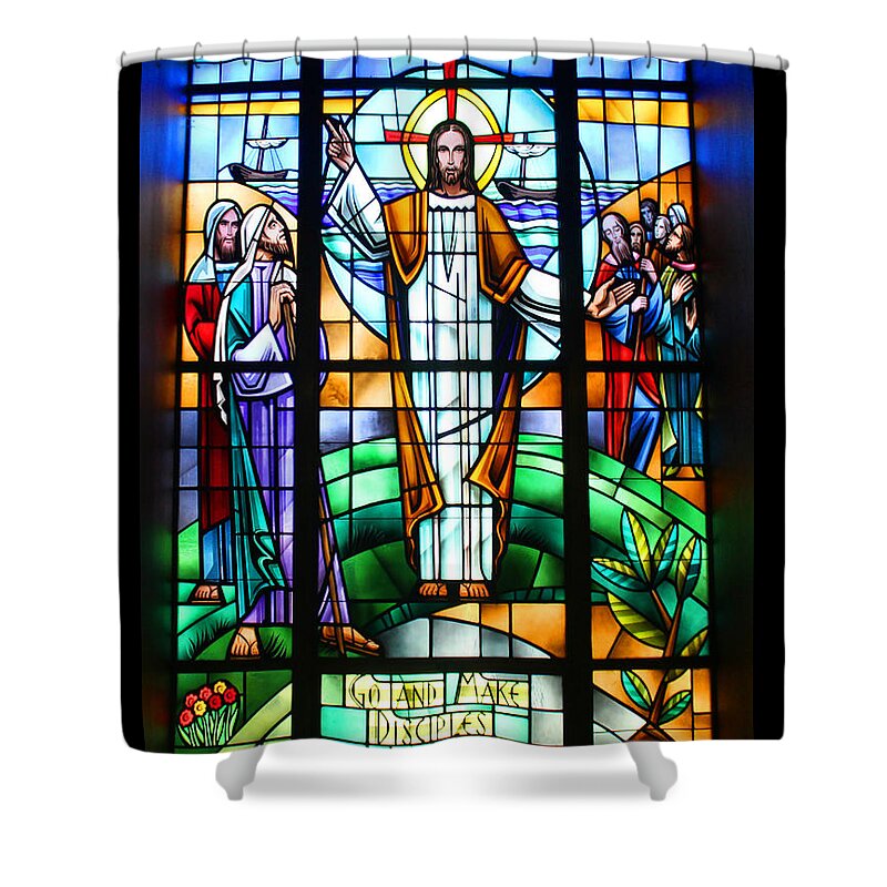 Cemetery Shower Curtain featuring the photograph Go and Make Disciples by Michael Rucker