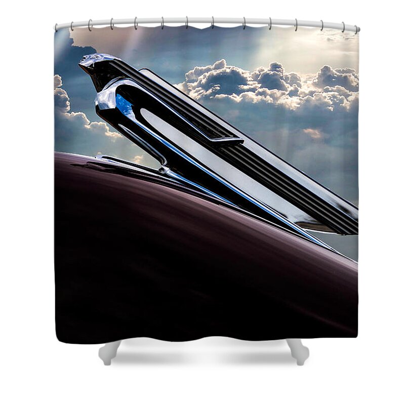 Hood Ornament Shower Curtain featuring the photograph Goddess by Carrie Hannigan