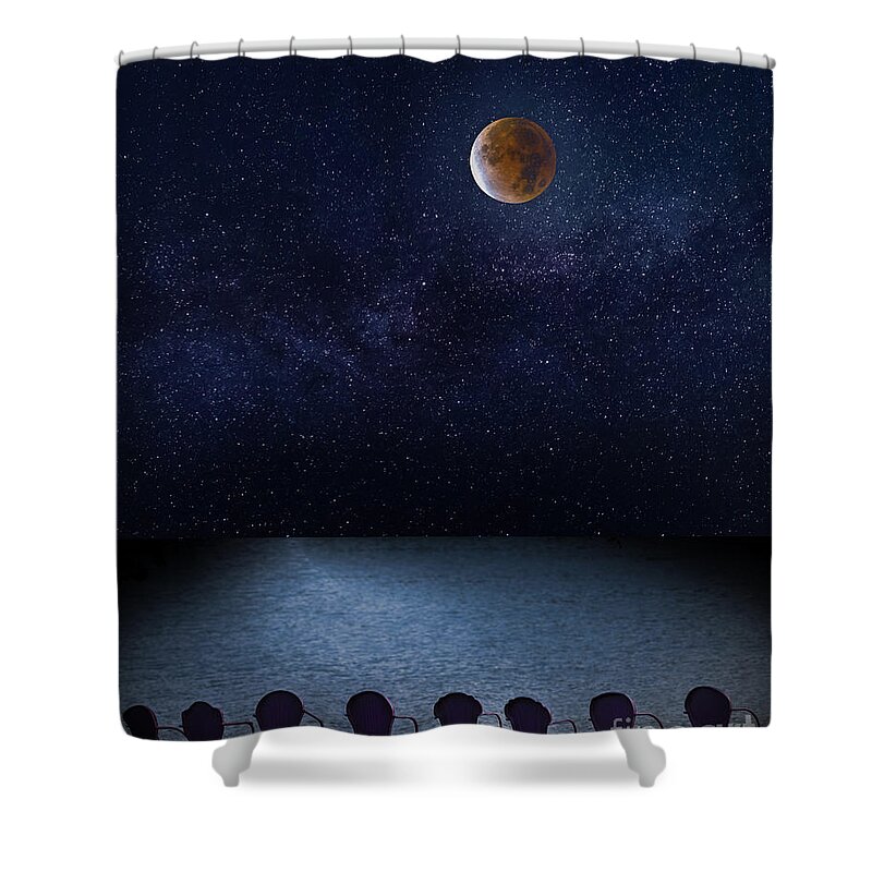 Beaver Moon Shower Curtain featuring the photograph God's Home Theater by Sandra Rust