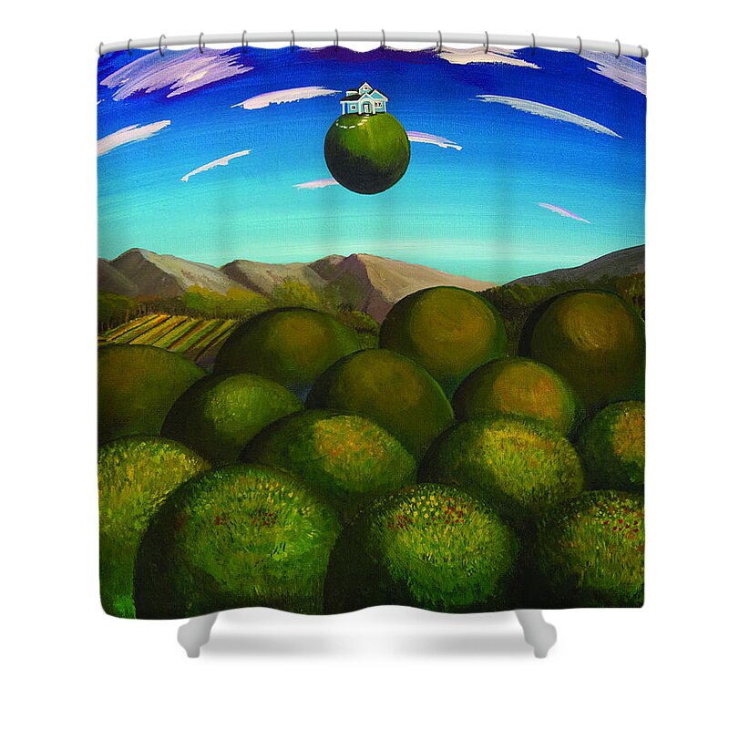 Hills Shower Curtain featuring the painting Going Up North by Mindy Huntress