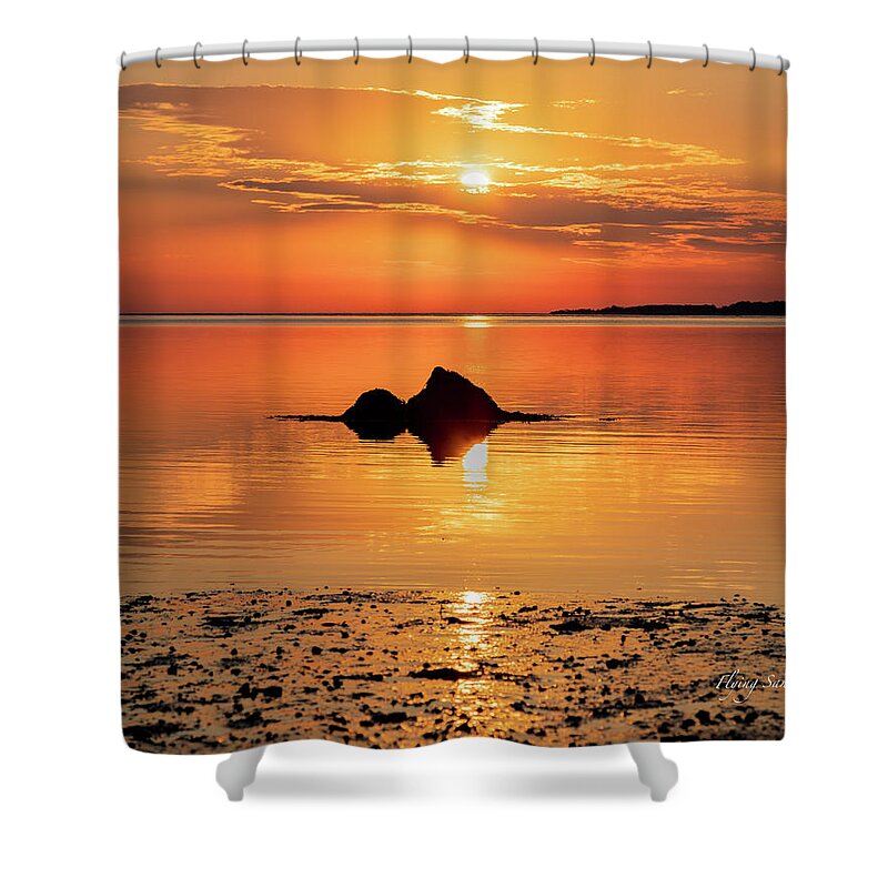 Golden Hour Shower Curtain featuring the photograph Gold Sand Morning by William Bretton