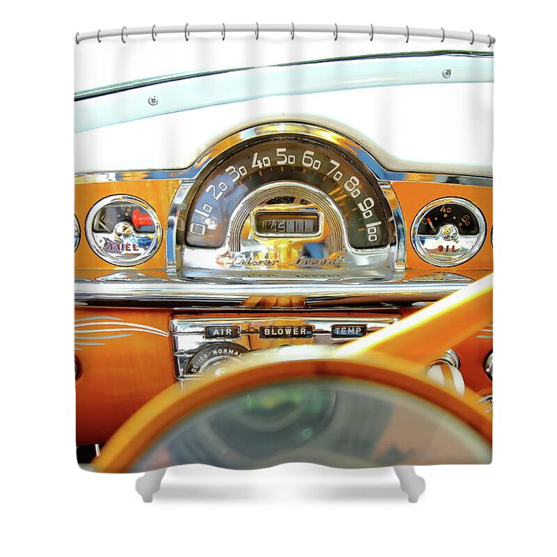 Pontiac Shower Curtain featuring the photograph Golden Dash by Lens Art Photography By Larry Trager