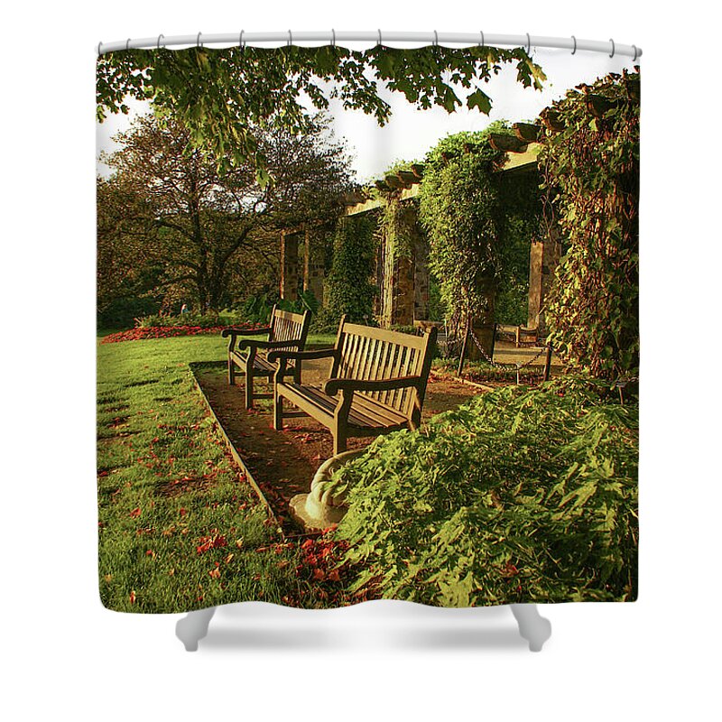 Boerner Botanical Gardens Shower Curtain featuring the photograph Golden Hour by Deb Beausoleil