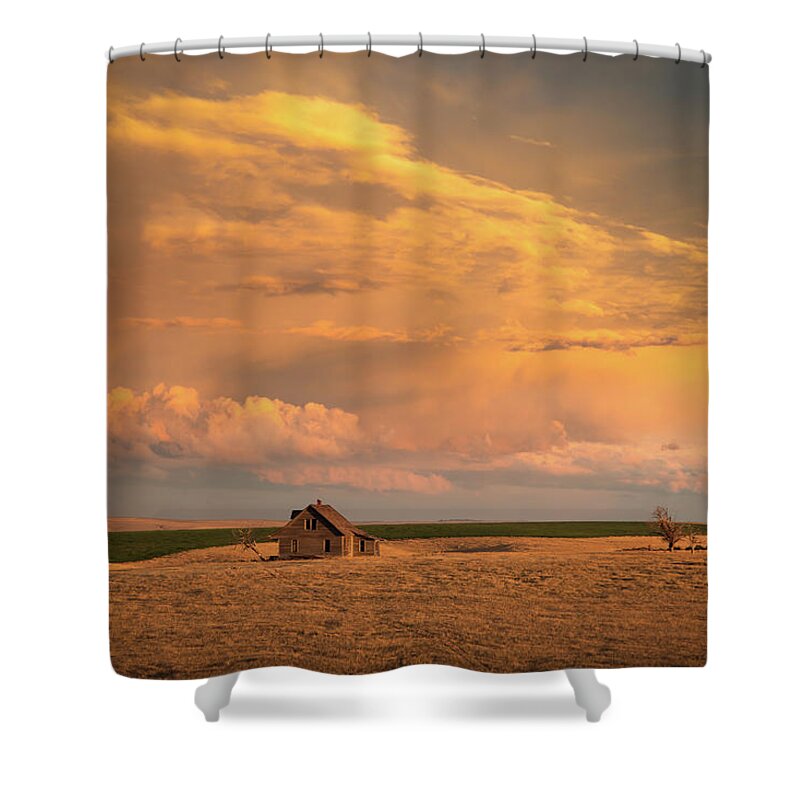 Colorado Shower Curtain featuring the photograph Golden Storm by Kevin Schwalbe
