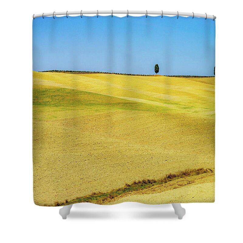 Tuscany Shower Curtain featuring the photograph Golden Tuscany by Marian Tagliarino
