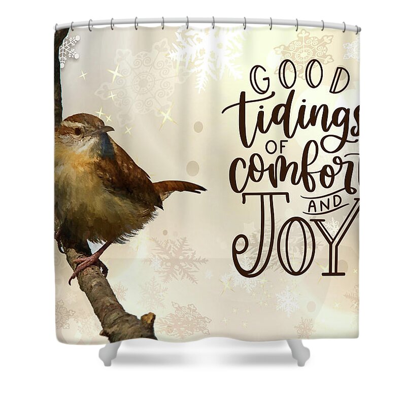Greeting Card Shower Curtain featuring the photograph Good Tidings by Cathy Kovarik