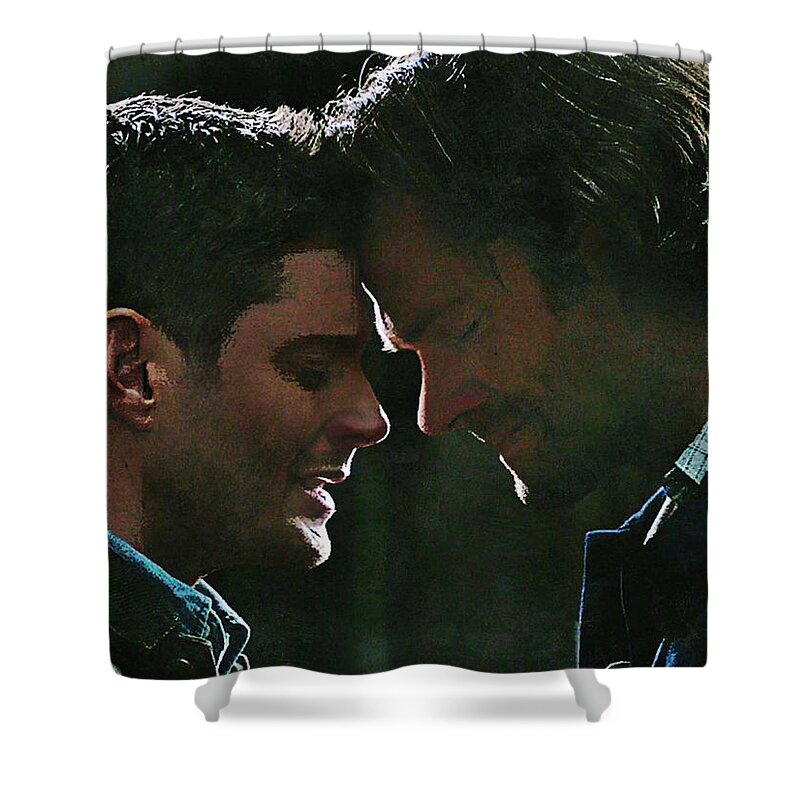 Supernatural Shower Curtain featuring the painting Goodbye by Mark Baranowski