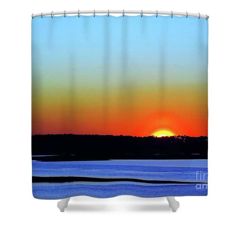 Landscape Shower Curtain featuring the photograph Goodnight, Hilton Head by Rick Locke - Out of the Corner of My Eye