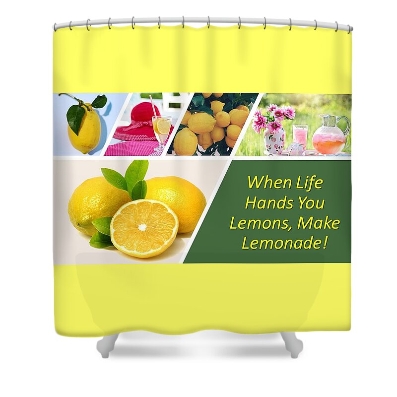 Lemons Shower Curtain featuring the photograph Got Lemons Make Lemonade by Nancy Ayanna Wyatt