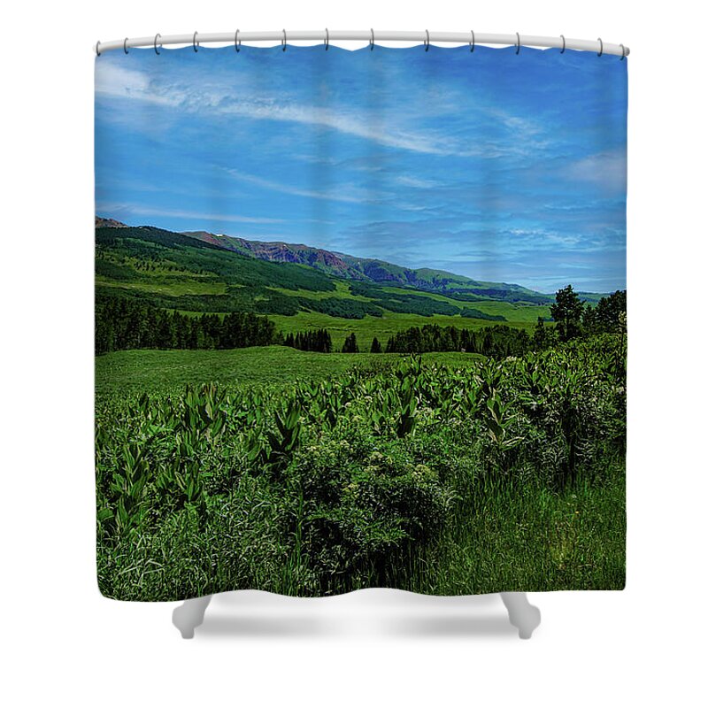 Cloud Shower Curtain featuring the photograph Crested Butte Colorado, Gothic Mountain by Tom Potter