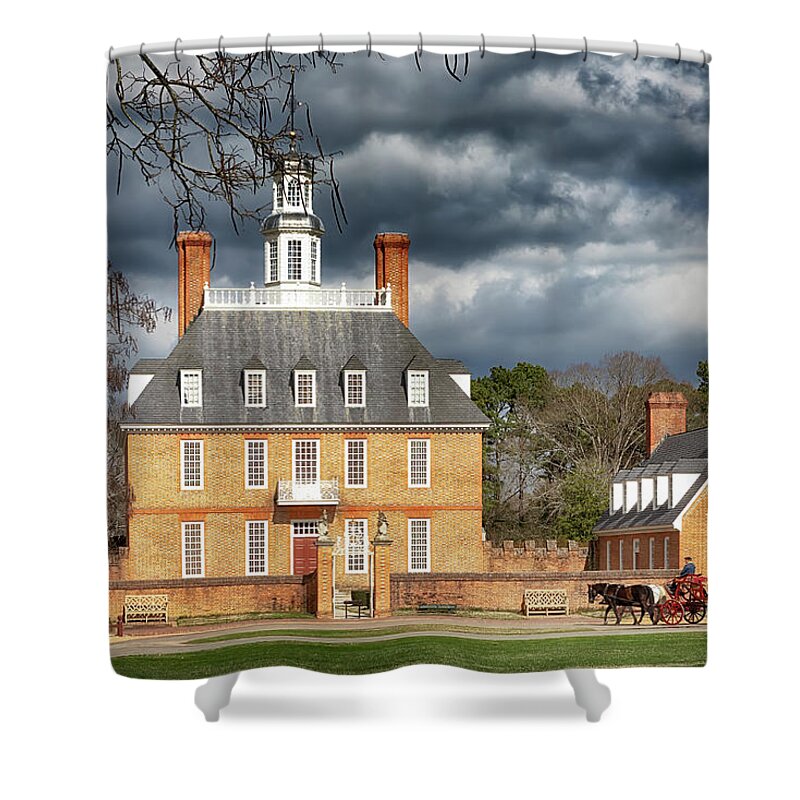 Virginia Shower Curtain featuring the photograph Governors Palace - Colonial Williamsburg by Susan Rissi Tregoning