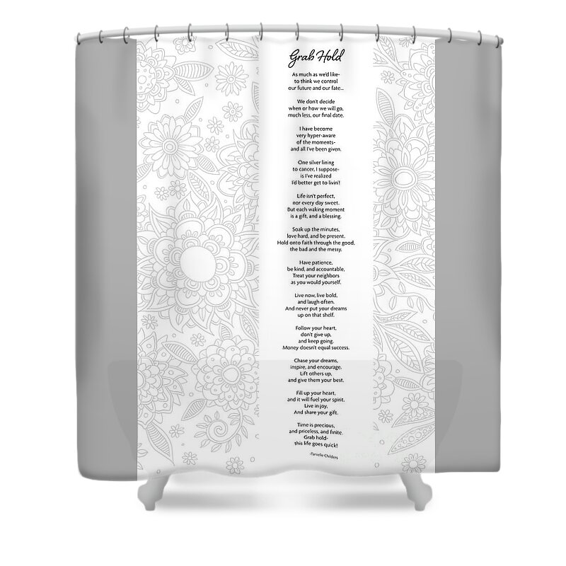 Grab Hold Shower Curtain featuring the digital art Grab Hold by Tanielle Childers