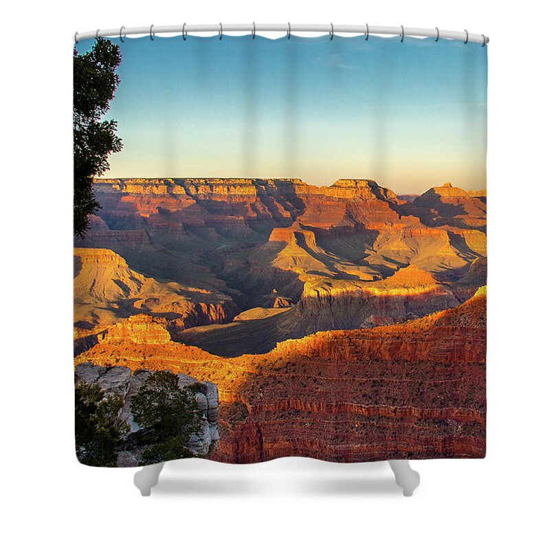 Canyon Shower Curtain featuring the photograph Sunset from Mather Point by Craig A Walker