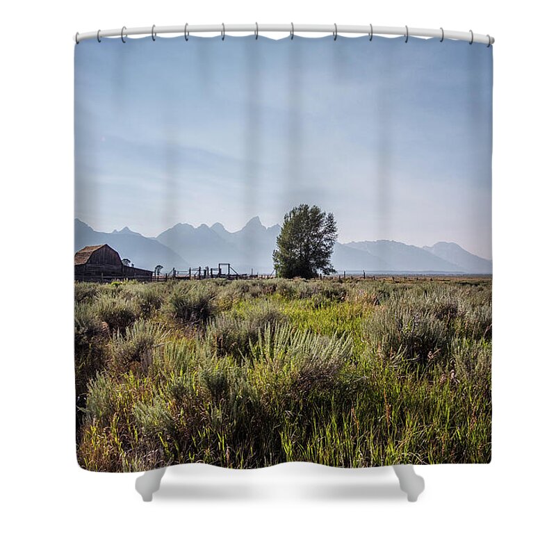 Wyoming Shower Curtain featuring the photograph Grand teton - Mormon row #1 by Alberto Zanoni