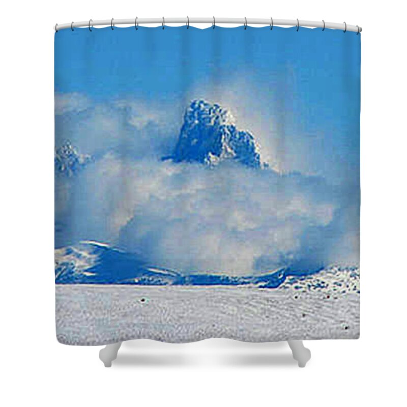 Grand Tetons Shower Curtain featuring the photograph Grand Tetons by Carl Moore
