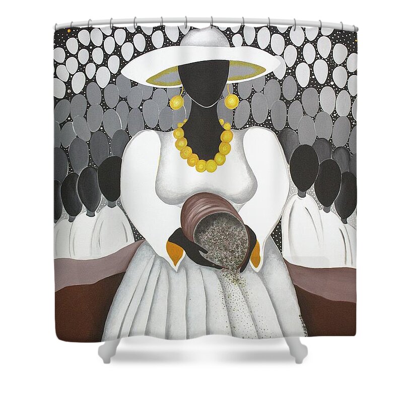 Sabree Shower Curtain featuring the painting Gratitude by Patricia Sabreee