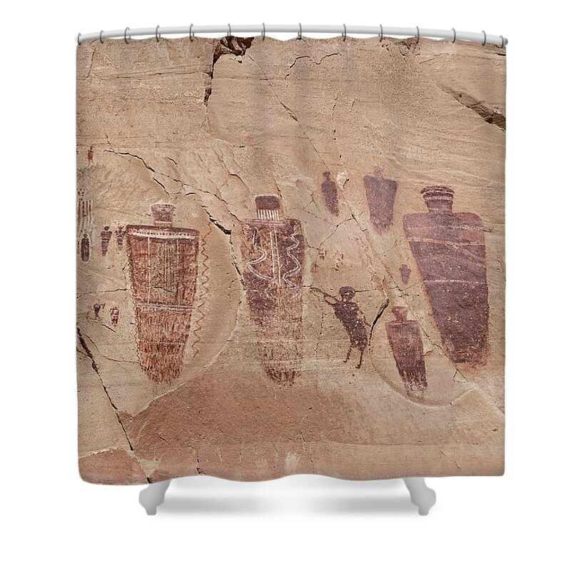 Pictographs Shower Curtain featuring the photograph Great Gallery Vignette by Kathleen Bishop