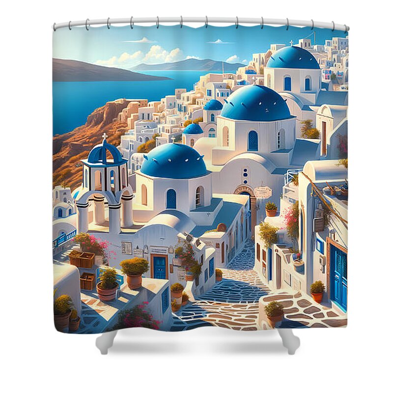 Greek Village Shower Curtains