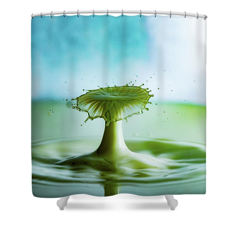 Wall Art Shower Curtain featuring the photograph Green Mushroom by Marlo Horne