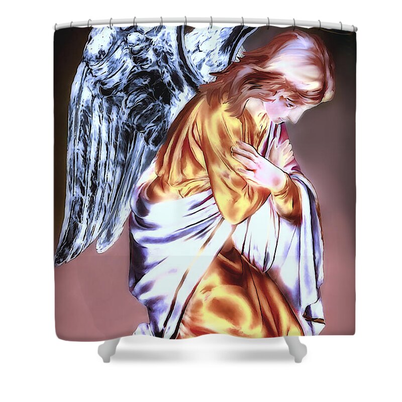 Angels Shower Curtain featuring the photograph Guardian Angel by Pennie McCracken