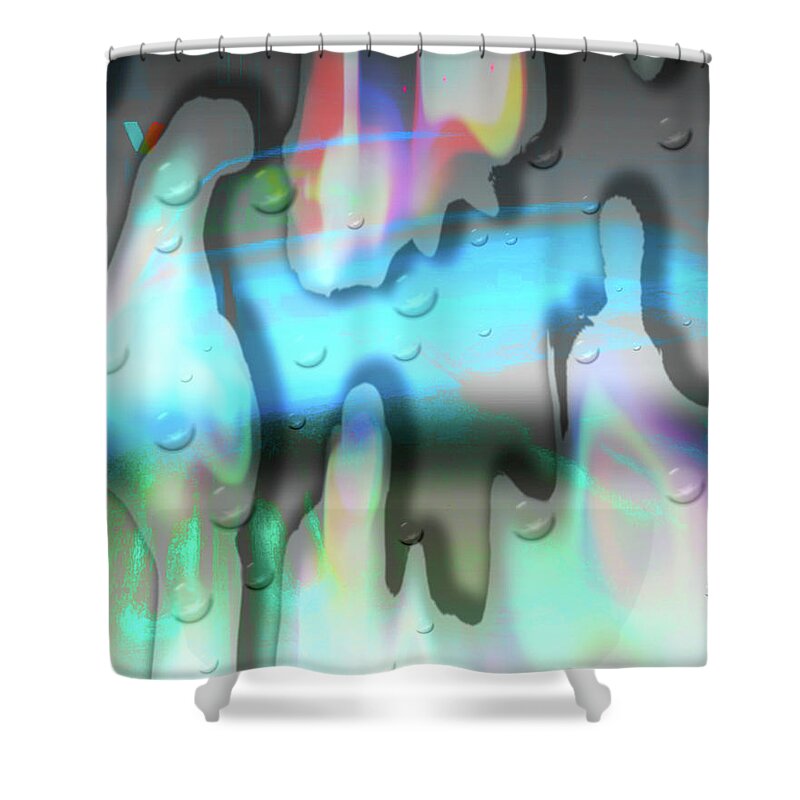 Digital Art Shower Curtain featuring the drawing Guit Car by Luc Van de Steeg