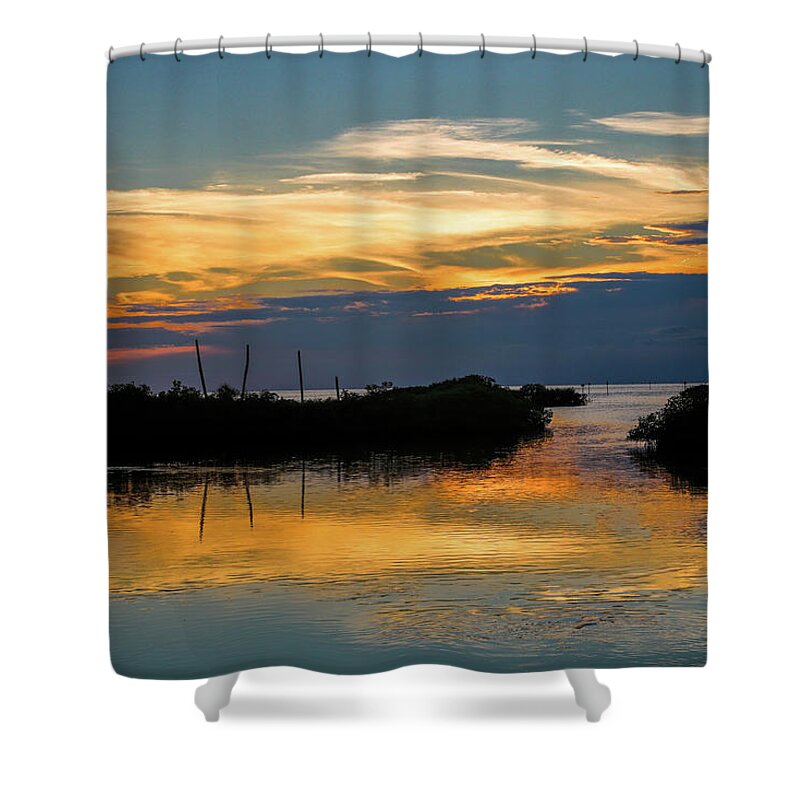 Water Shower Curtain featuring the photograph Gulf of Mexico Sunset by Rick Redman