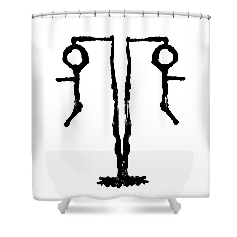Bold Shower Curtain featuring the painting Hangman by Stephenie Zagorski