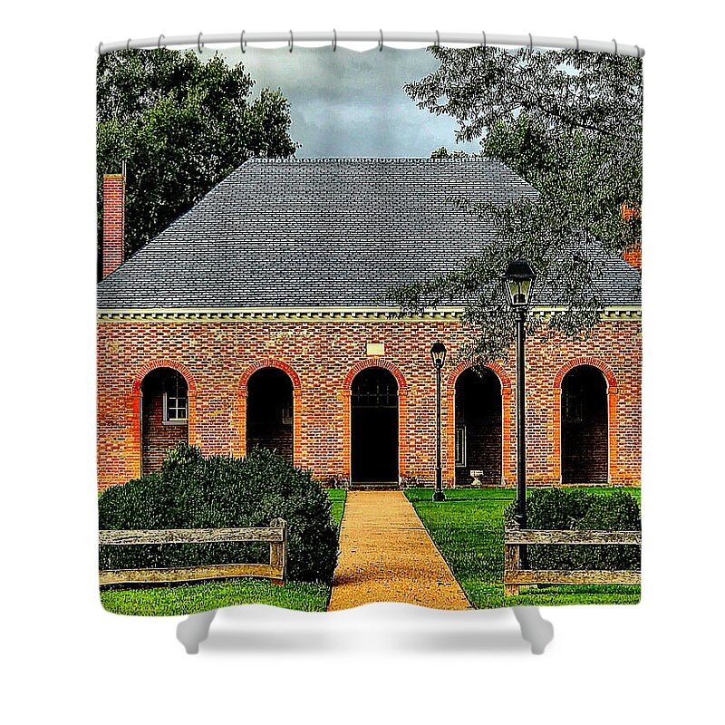  Shower Curtain featuring the photograph Hanover Courthouse by Stephen Dorton