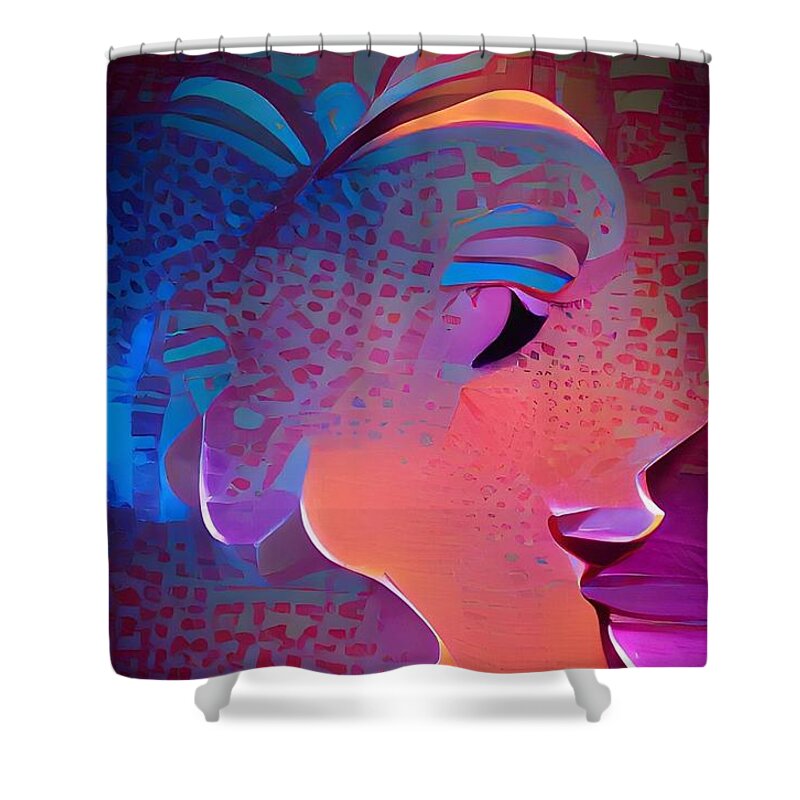  Shower Curtain featuring the digital art Hapee by Rod Turner