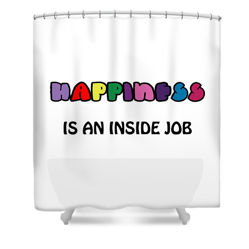 Happiness Shower Curtain featuring the digital art Happiness in color by Judy Hall-Folde