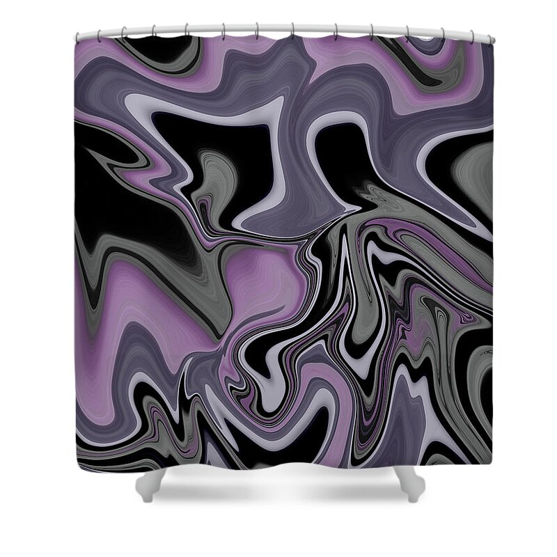  Shower Curtain featuring the digital art Happy Face by Michelle Hoffmann