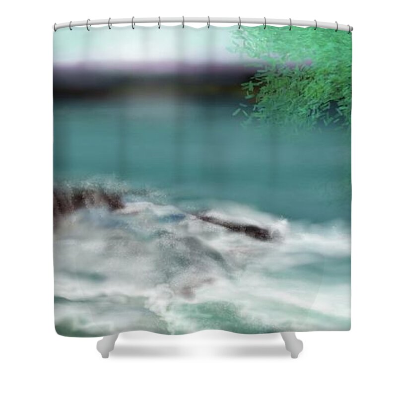 Water Shower Curtain featuring the digital art Happy Moment in time by Julie Grimshaw