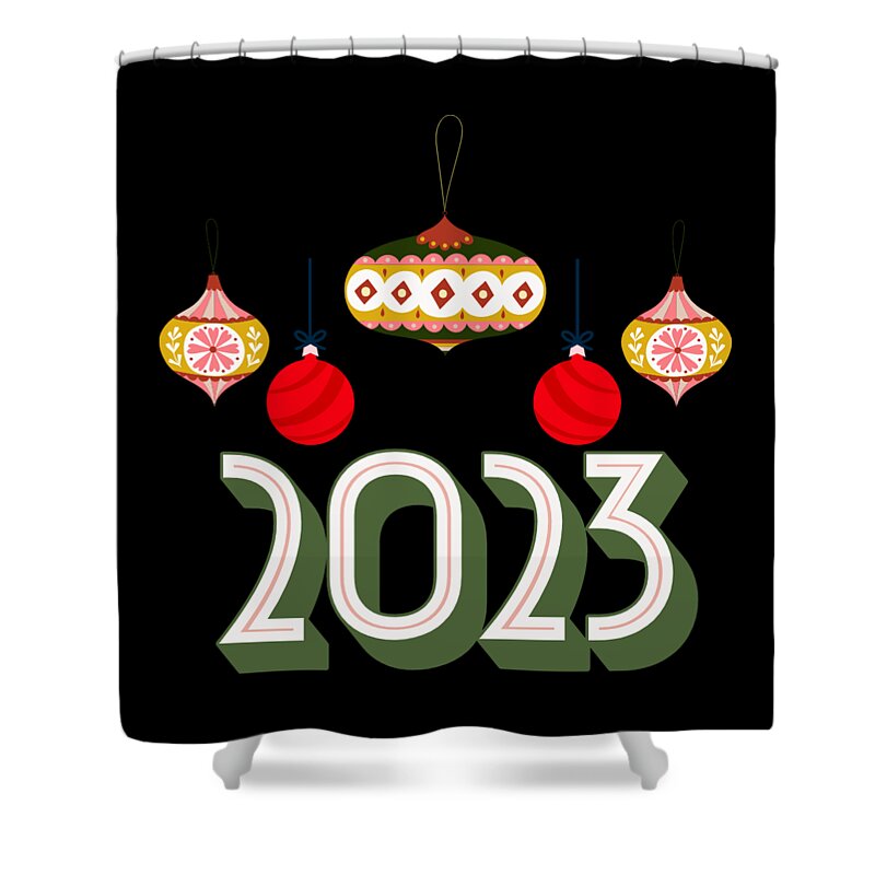 New Year Shower Curtains