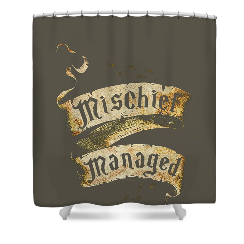 Harry Potter Mischief Managed Shower Curtain by Zohan Mora - Pixels
