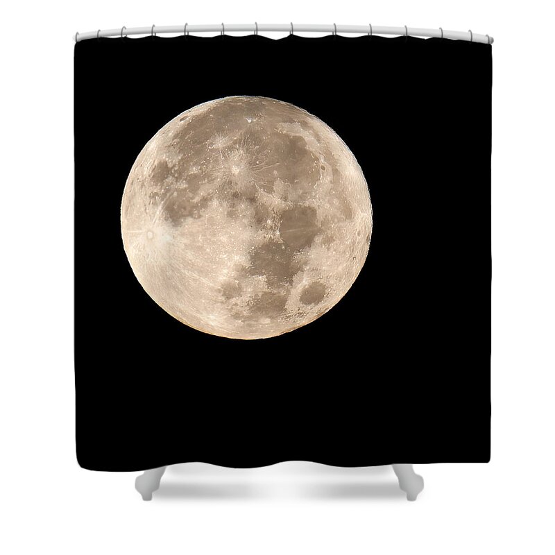Moon Shower Curtain featuring the photograph Harvest Moon - Full Square by Flinn Hackett