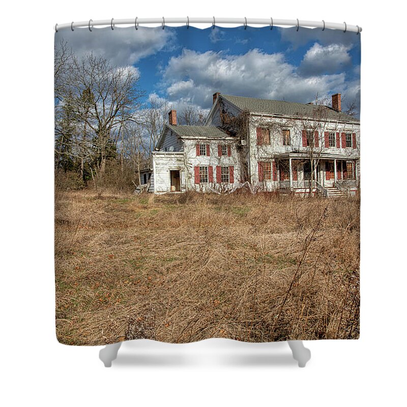 Haunted Shower Curtain featuring the photograph Haunted Farm House by David Letts
