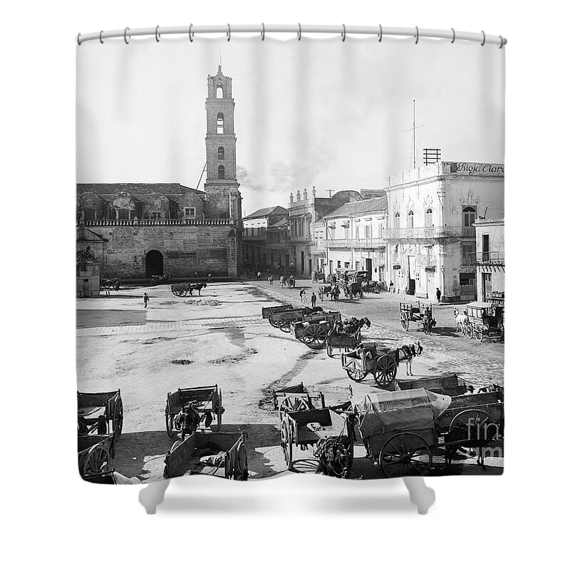 1900 Shower Curtain featuring the photograph Havana, c1900 by Granger