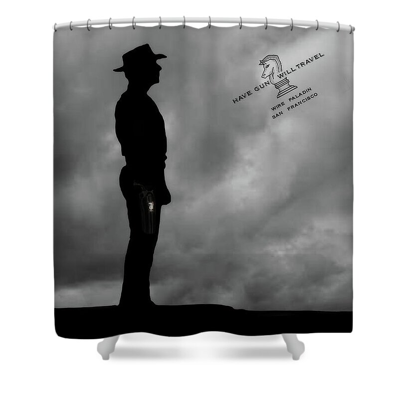 2d Shower Curtain featuring the photograph Have Gun Will Travel by Brian Wallace