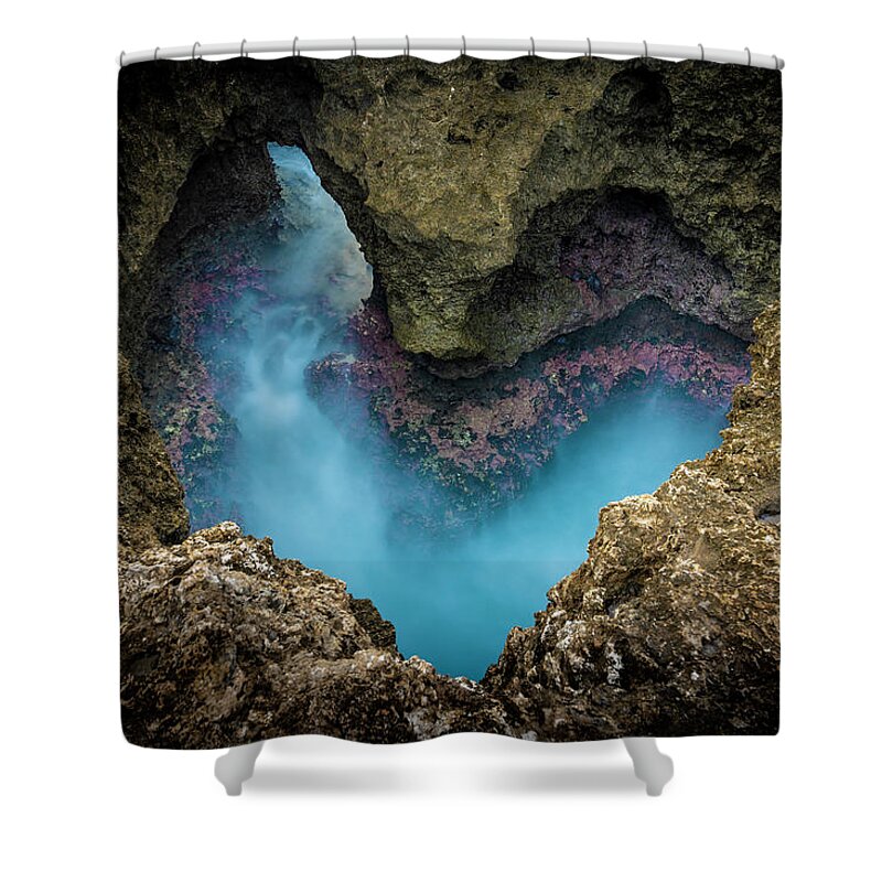 Hawaiian Heart Rock Shower Curtain featuring the photograph Hawaiian Heart Rock by Leonardo Dale
