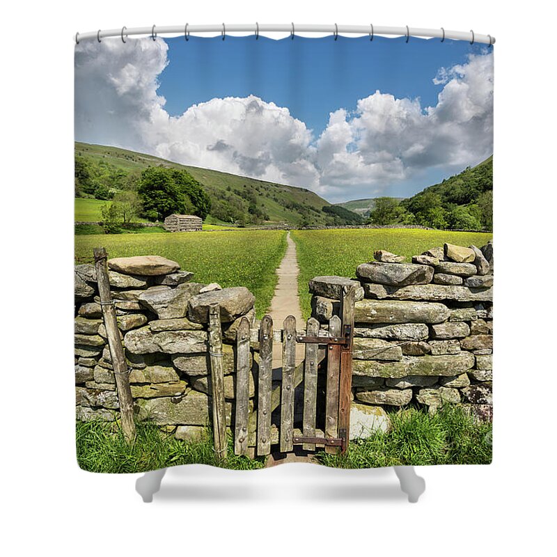 Uk Shower Curtain featuring the photograph Hay Meadows, Muker, Swaledale by Tom Holmes Photography