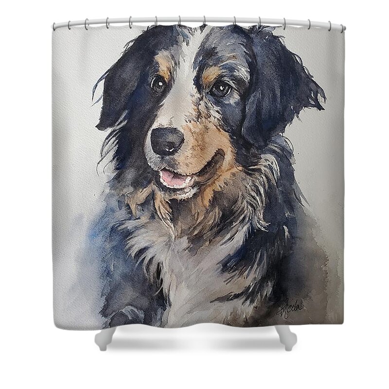 Pets Shower Curtain featuring the painting Hazel by Sheila Romard
