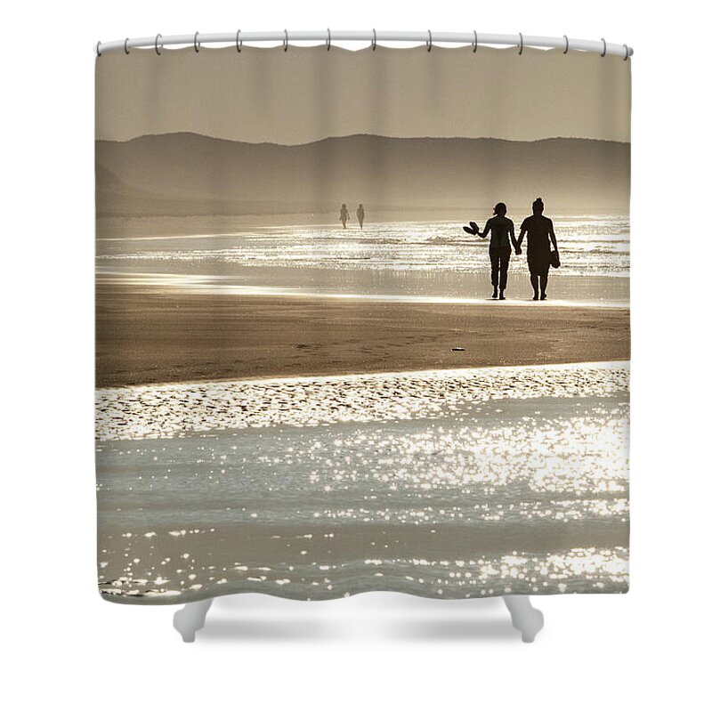 Falcarragh Shower Curtain featuring the photograph Summer Stroll - Falcarragh, Donegal by John Soffe