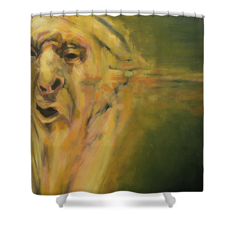 #art Shower Curtain featuring the painting Head Study 44 by Veronica Huacuja