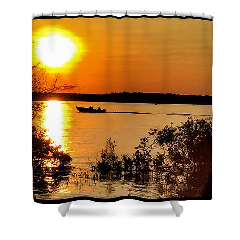 Fishing Shower Curtain featuring the photograph Heading In by Robert Dann