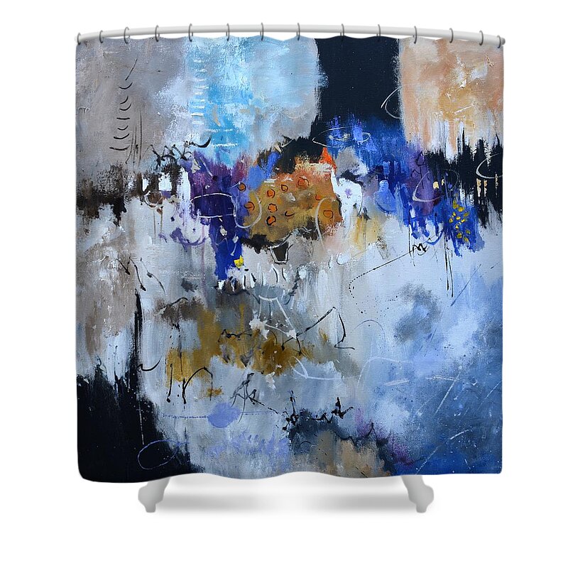 Abstract Shower Curtain featuring the painting Healing concoction by Pol Ledent