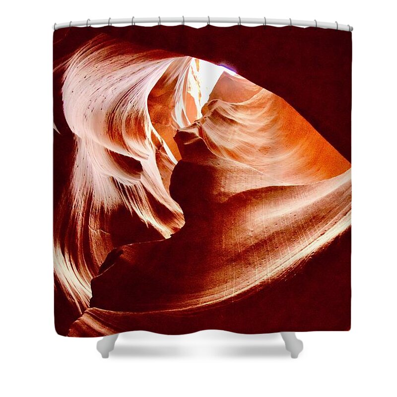 Antelope Canyon Shower Curtain featuring the photograph Heart shape Upper Antelope,Page,AZ by Bnte Creations