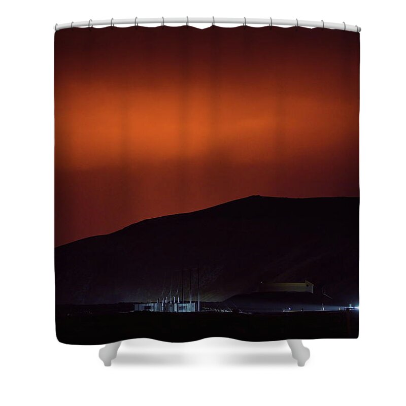 Volcano Shower Curtain featuring the photograph Heat and power by Christopher Mathews
