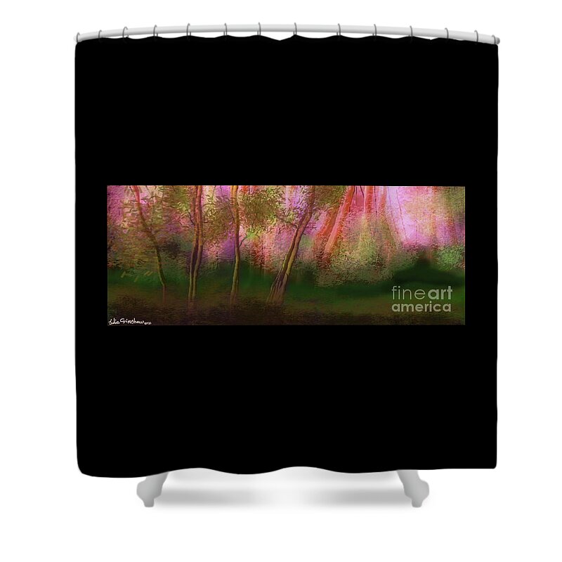 Trees Shower Curtain featuring the digital art Heaven's Garden by Julie Grimshaw